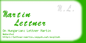 martin lettner business card